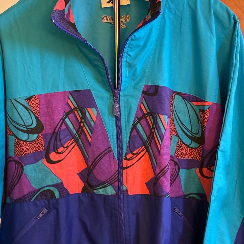 Reebok Blue and Purple Windbreaker Jacket - Picture 2 of 5